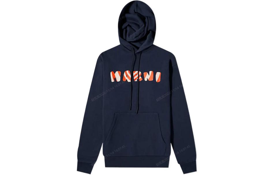 MARNI Light Purple Pullover Hoodie with Black Accents FUMU0097QSUTC067Y4527