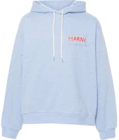 MARNI Logo Applique Drop Shoulder Sweatshirt Light Blue (Menswear) FUMU0137X0UTC397-BLUE MARNI Logo Applique Drop Shoulder Sweatshirt Light Blue (Menswear) FUMU0137X0UTC397-BLUE