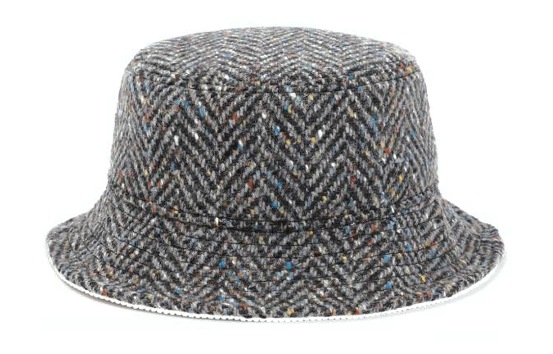 Lookbook Topi Baldi Lelaki Kelabu MARNI Logo Sulaman Herringbone. CLZC0088Q0UTW96800N39