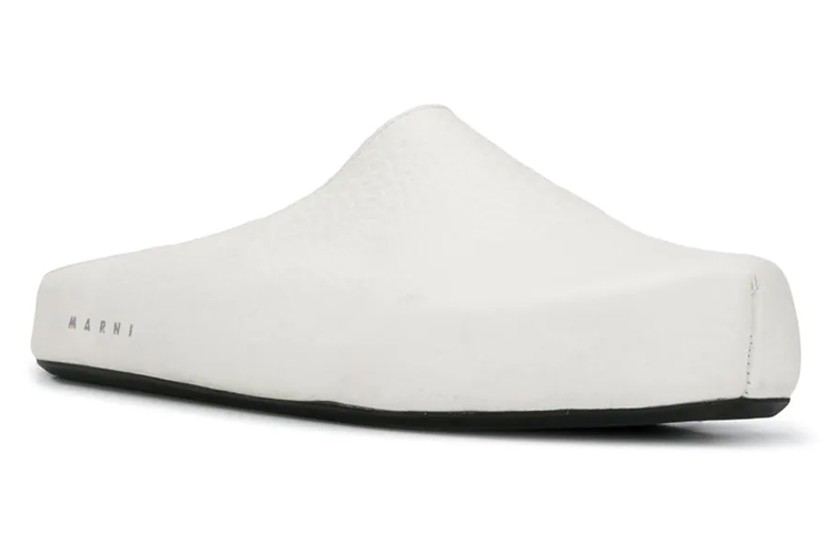 Marni Logo Flat Slide 'White Leather' 圖 2
