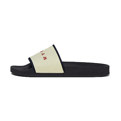 Marni Logo Jacquard Rubber Slides 'Beige Black'
