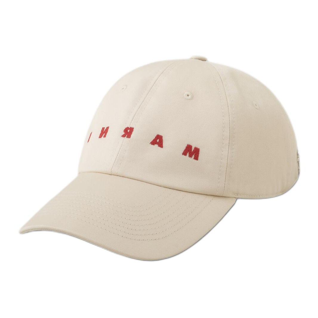 MARNI Logo Organic Cotton Twill Baseball Cap Unisex White CLZC0108S0UTC31100W06