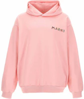 MARNI Logo Oversized Pink Hoodie for Men POIZON240809817 MARNI Logo Oversized Pink Hoodie for Men POIZON240809817