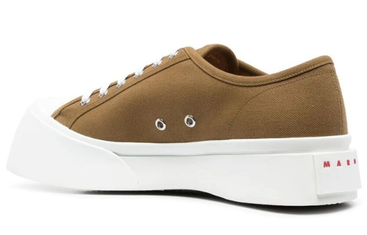 Lookbook MARNI 時尚簡約厚底 低筒運動板鞋 橄欖綠