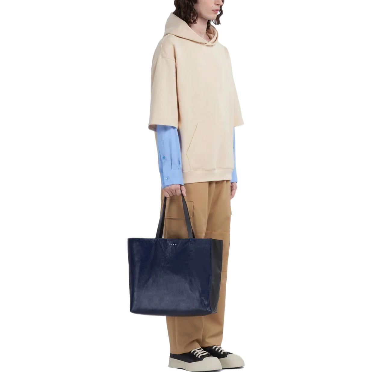 Shop MARNI メンズ 長袖 フーディー マルチカラー - ツートーン レイヤードデザイン. FUMU0110Q1UTC08500W06