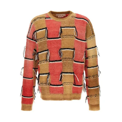 MARNI Multicolor Crewneck Pullover Knit Sweater Long Sleeve GCMG0334Q0UFP402INW34