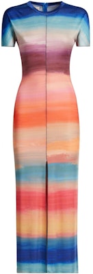 MARNI Multicolor Striped Short-Sleeve Long Dress Crewneck Style ABMA0992A0UTV975-DSX99 Buy MARNI Multicolor Striped Short-Sleeve Long Dress Crewneck Style ABMA0992A0UTV975-DSX99