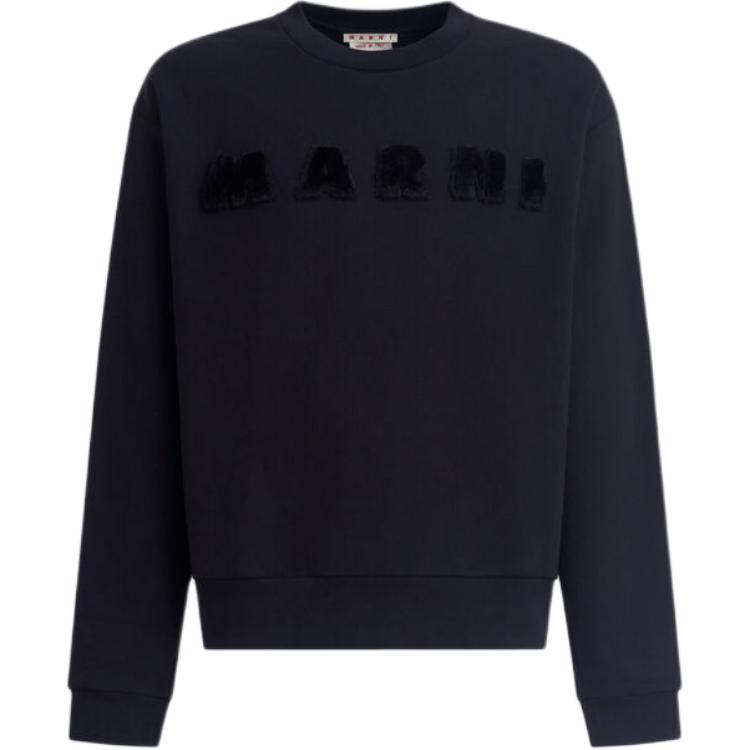 MARNI Navy Blue Solid Zip-Up Long-Sleeve Jacket JUMU0153UX-UTC311-00B80