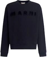 Marni Navy Blue Crewneck Sweatshirt with Letter Print FUMU0074X3-UTC269-00N99 Marni Navy Blue Crewneck Sweatshirt with Letter Print FUMU0074X3-UTC269-00N99
