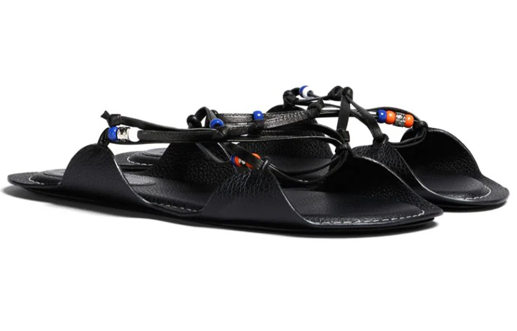 Marni No Vacancy Inn Calfskin Cross-Strap Slide 'Black' 圖 2