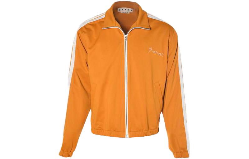Marni Orange Letter Print Pullover Hoodie FUMU0067P9-USCV21-MSR17