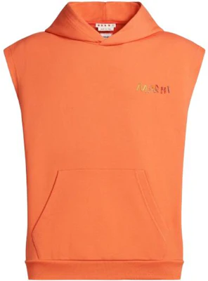 MARNI Orange Sleeveless Hoodie with Letter Print FUMU0120PX-USCV20-MWR17 Buy MARNI Orange Sleeveless Hoodie with Letter Print FUMU0120PX-USCV20-MWR17