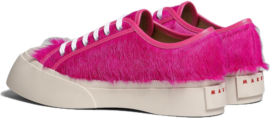 マルニ Pablo レースアップスニーカー (フューシャカーフヘア) SNZU002002-P4122-00C57 Shop マルニ Pablo レースアップスニーカー (フューシャカーフヘア) SNZU002002-P4122-00C57