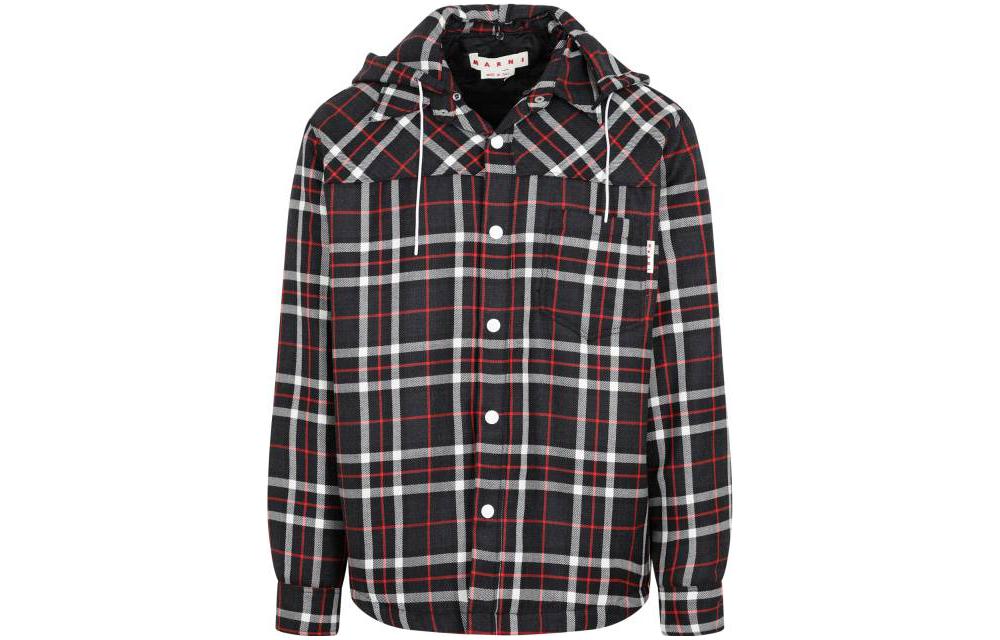 MARNI Purple Logo Paint-Splatter Effect Hoodie for Men FUMU0067P0USCS27-LOC85