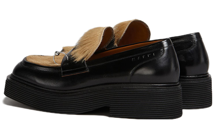 Shop Marni Plataforma Derby 'Negro Beige' MOMR004403P5296Z0621