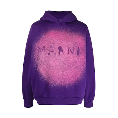 Marni Purple Shadow Logo Print Crewneck Long-Sleeve Sweatshirt FUMU0074P2-USCV15-MCC05