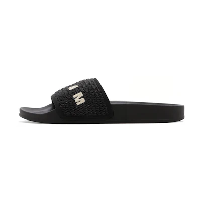 Marni Slide 'Braided Raffia - Black'