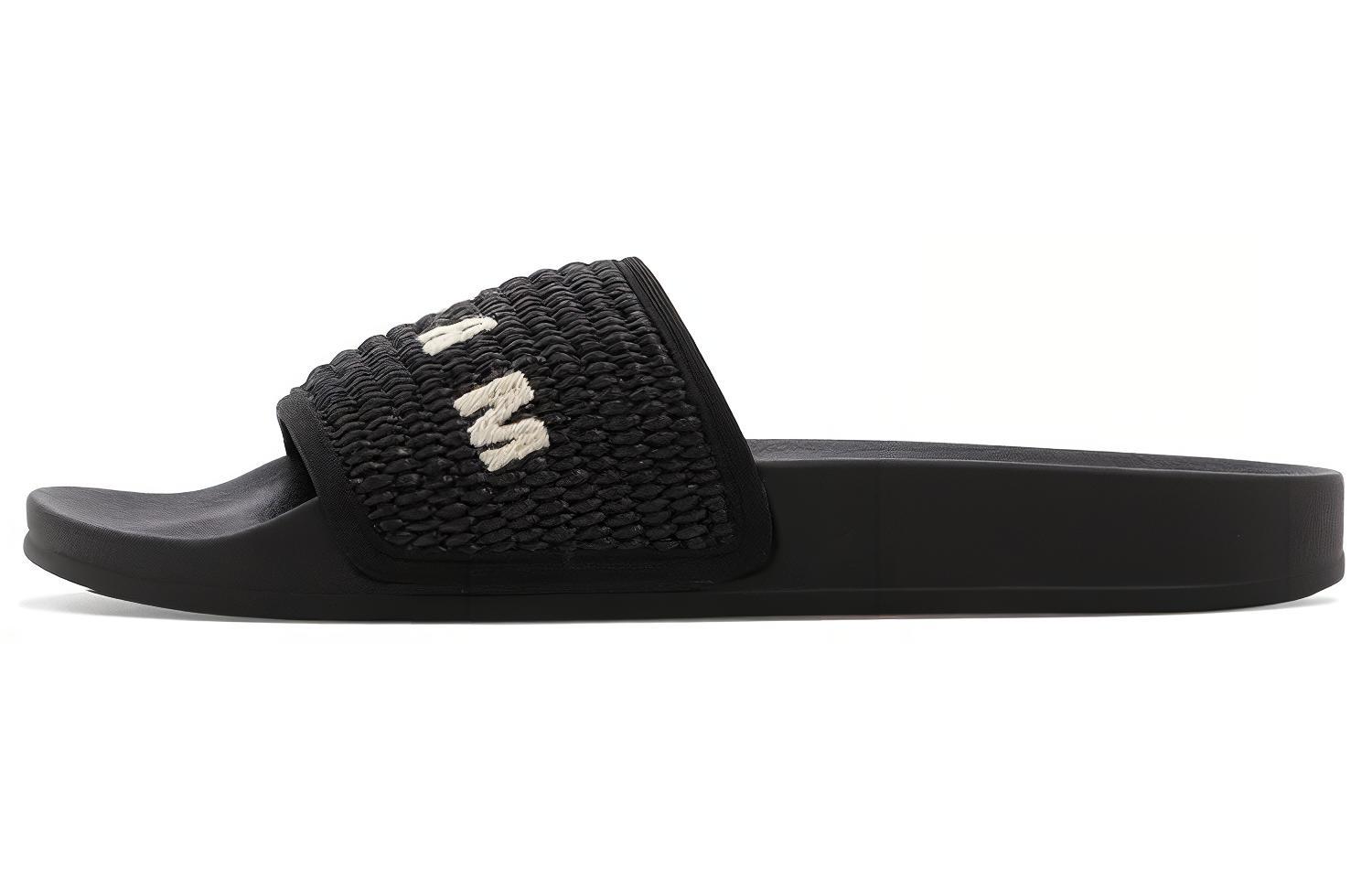 Marni Slide 'Braided Raffia - Black' SAMR003702-P3860-00N99