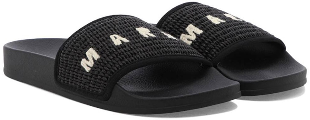 Marni Slide 'Braided Raffia - Black' SAMR003702-P3860-00N99 Lookbook Marni Slide 'Braided Raffia - Black' SAMR003702-P3860-00N99