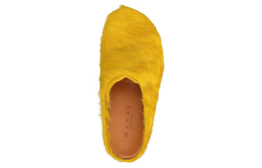 Marni Slider Sandals 'Yellow Calf Hair' 圖 4