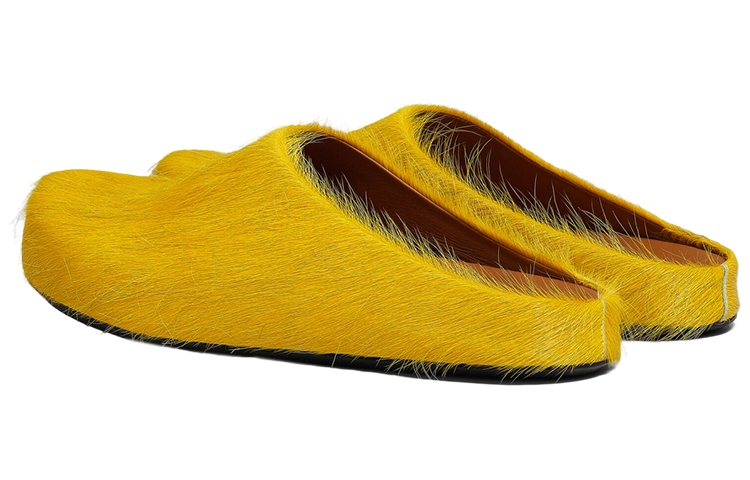 Marni Slider Sandals 'Yellow Calf Hair' 圖 5