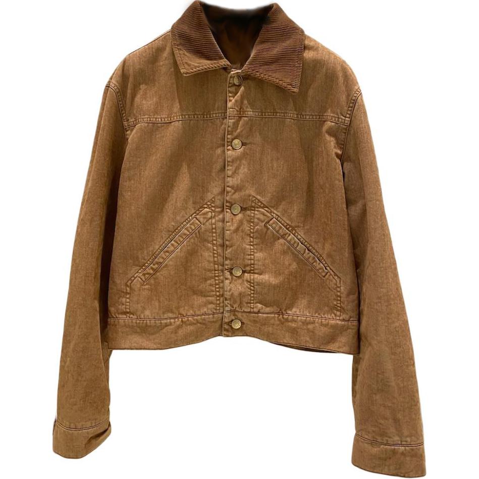 MARNI Solid Color Leather Jacket Grey Blue Long-Sleeve JUMY0067U0-ULA736-00N55