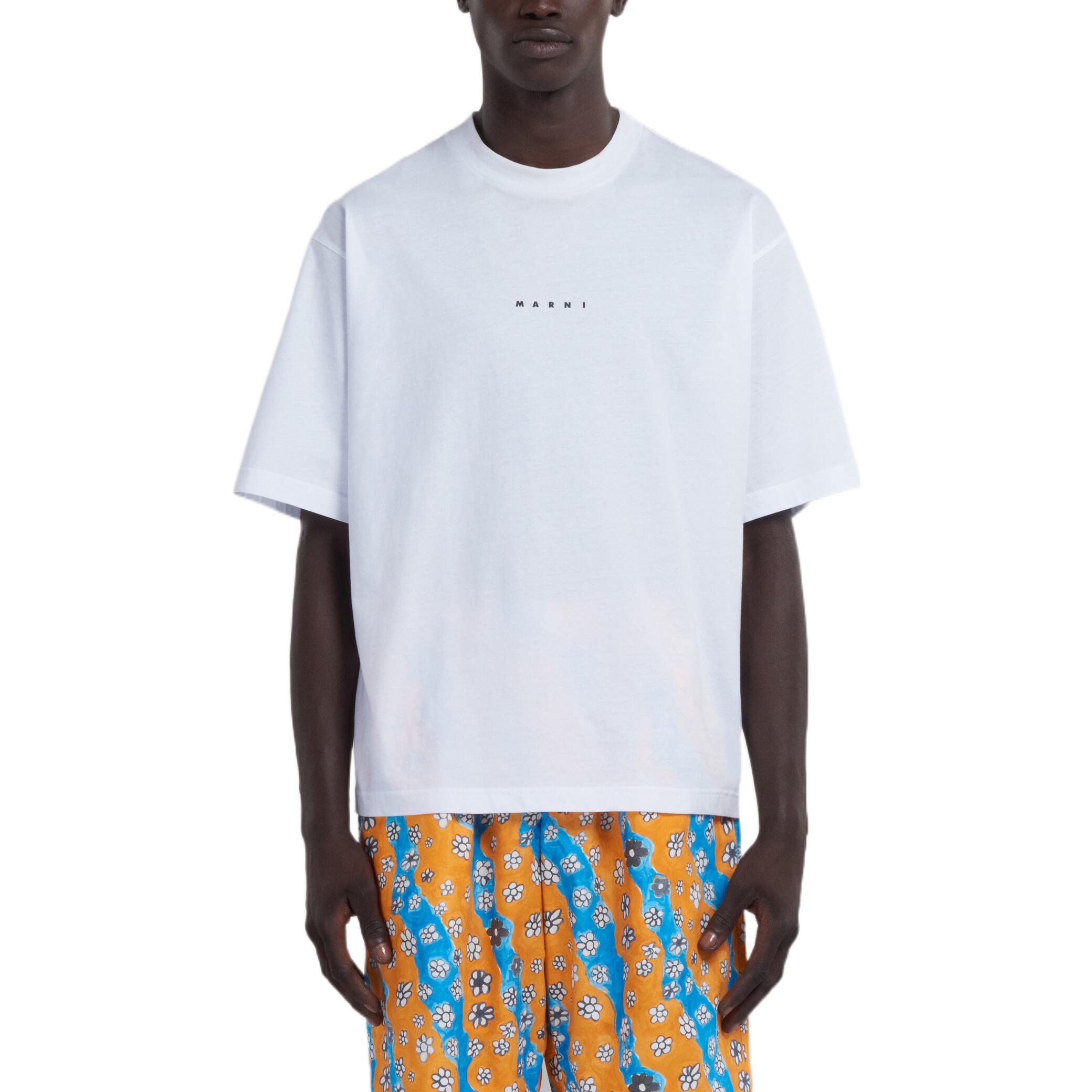 Lookbook MARNI 男款純色字母印花圓領短袖T恤 HUMU0223P1-USCS87-LOW01