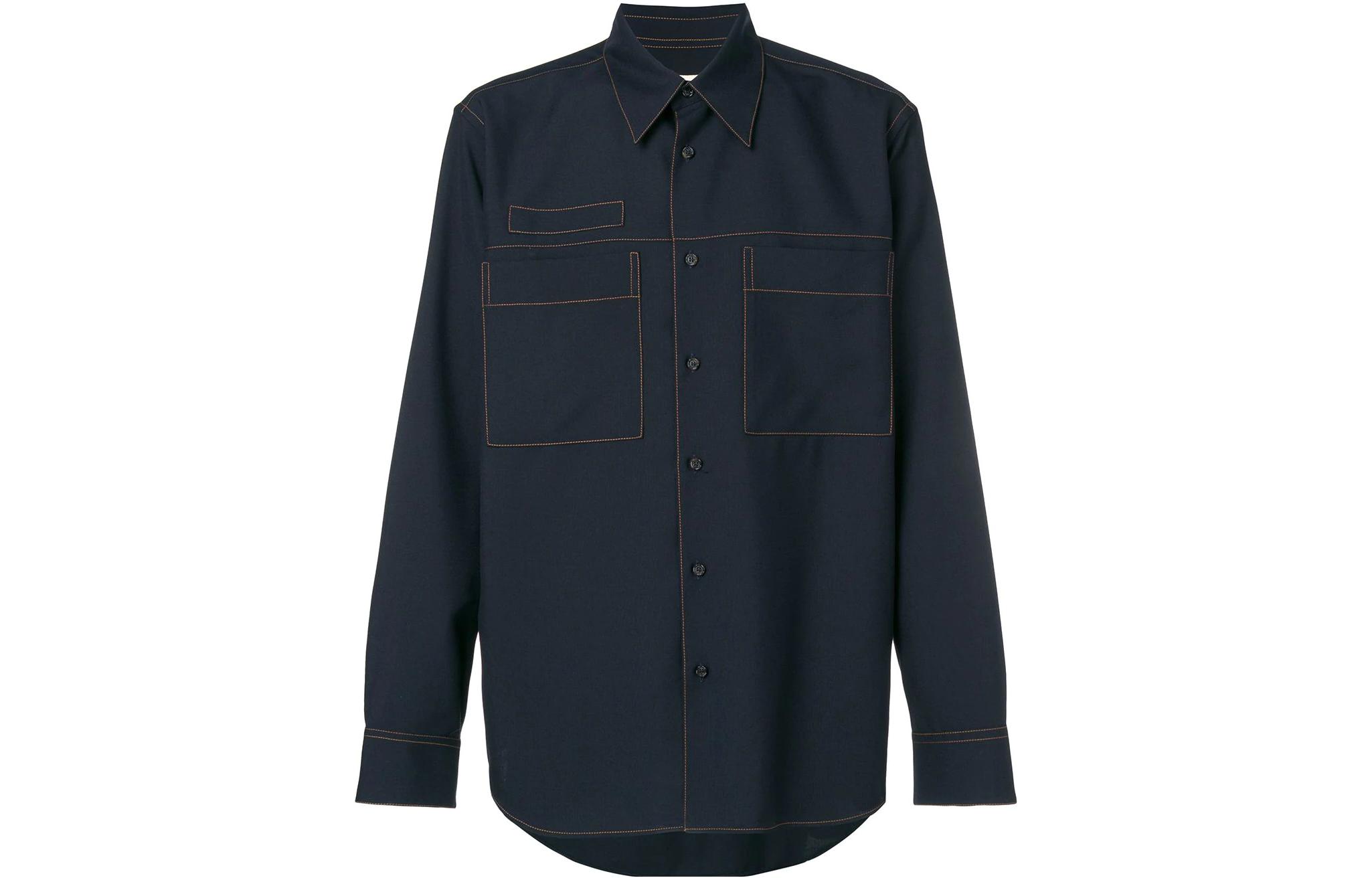 MARNI Solid Color Oversized Hoodie Blue - Long Sleeve Casual Wear FUMU0132X0-UTC301-00B37