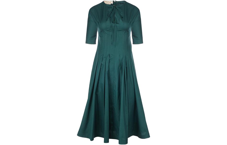 Order MARNI 純色短袖連身裙 綠色 ABMA0696A0-UTCZ56-00V60