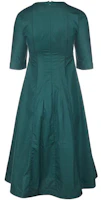 Shop MARNI 純色短袖連身裙 綠色 ABMA0696A0-UTCZ56-00V60