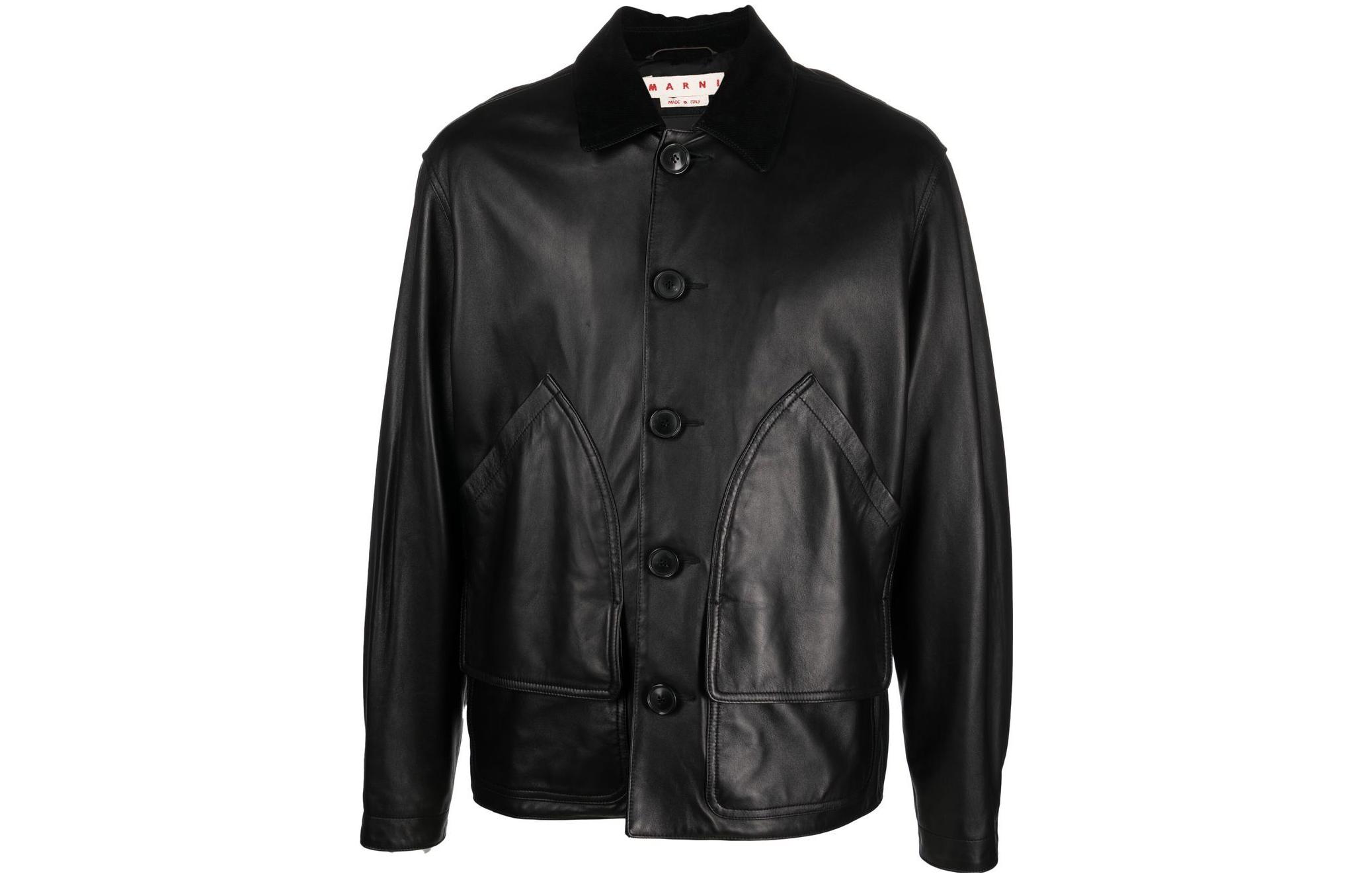 MARNI Solid Single-Breasted Blazer Jacket Brick Red - GUMU0099U-0UTV951-00R64