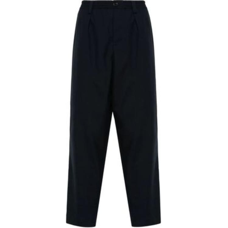 MARNI Solid Zipper Straight Fit Casual Pants Men Midnight Blue PUMU0017U4TW83900B99