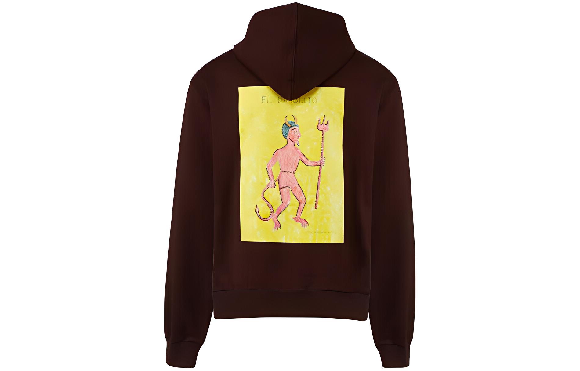 MARNI SS22  Graphic Letter Print Hoodie Black Brown. FUMU0073PSUSCS83EDM83