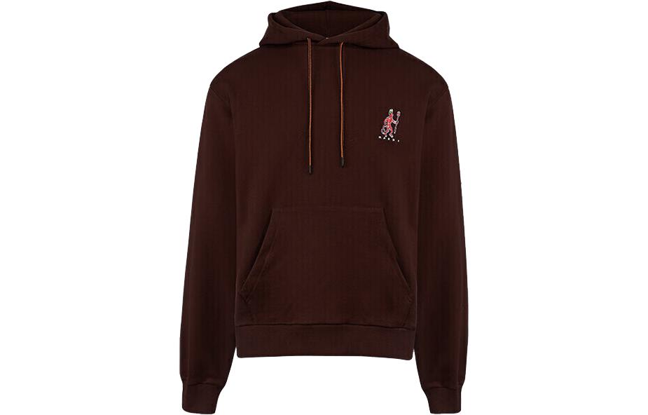 Lookbook マルニ SS22 グラフィック レタープリント フーディー ブラック ブラウン. FUMU0073PSUSCS83EDM83