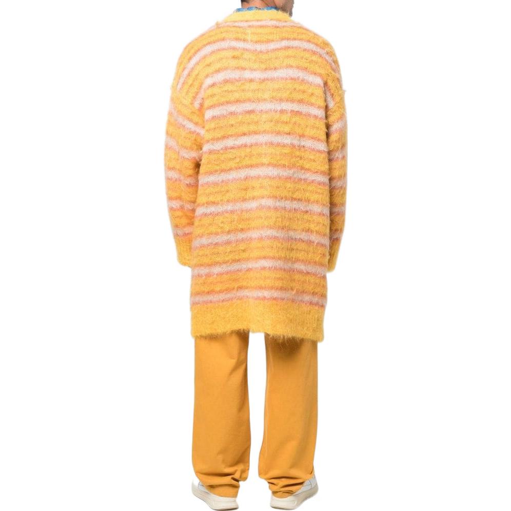Shop マルニ SS22 ストライプ ニットセーター オレンジ イエロー CDMG0072Q0UFU121RGY56