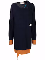 Order MARNI SS22 藍色復古感長袖毛線連身裙 ABMD0111Q0-UFC316-00B81