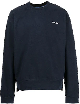 MARNI SS22 Navy Blue Logo Print Long-Sleeve Crewneck Sweatshirt FUMU0096QX-UTC029-00B99 Buy MARNI SS22 Navy Blue Logo Print Long-Sleeve Crewneck Sweatshirt FUMU0096QX-UTC029-00B99