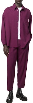 MARNI SS22 Solid Color Straight-Leg Ankle-Length Pants Purple Casual. PUMU0017U1TW83900C62 Lookbook MARNI SS22 Solid Color Straight-Leg Ankle-Length Pants Purple Casual. PUMU0017U1TW83900C62