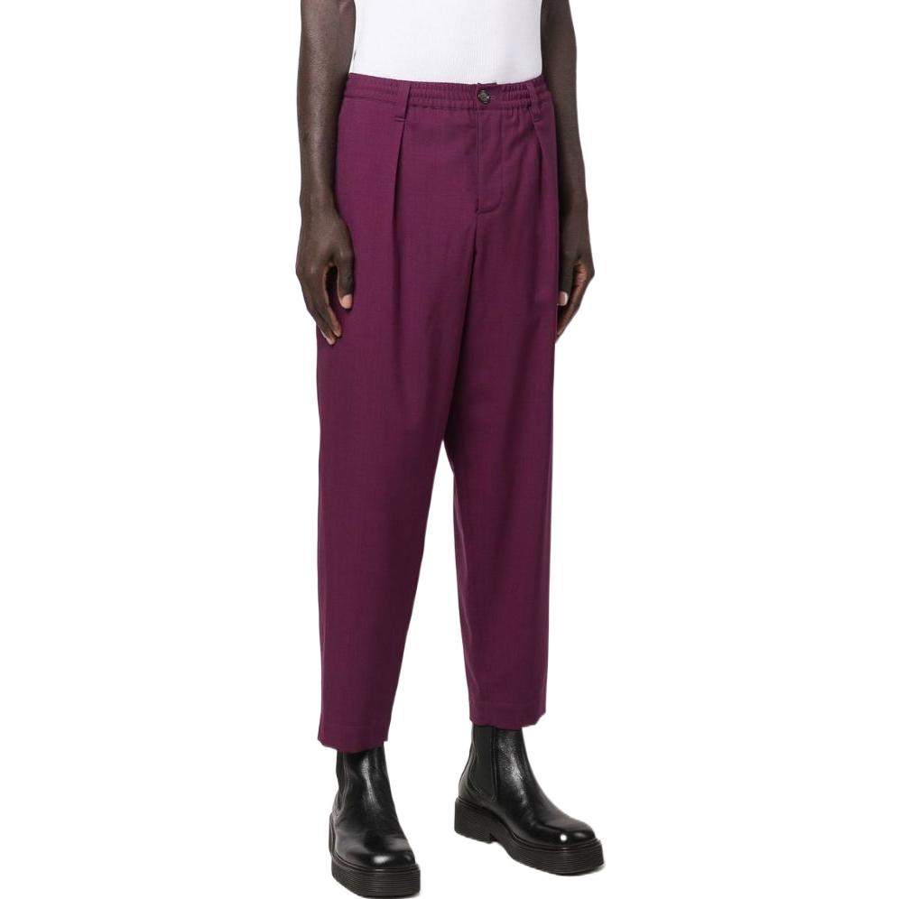 Purchase MARNI SS22 紫色純色直筒及踝休閒長褲 PUMU0017U1TW83900C62