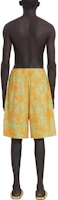 Shop MARNI SS23 彈性腰圍黃色色織紋短褲 PJMU0062A0-UTC249-JQR17