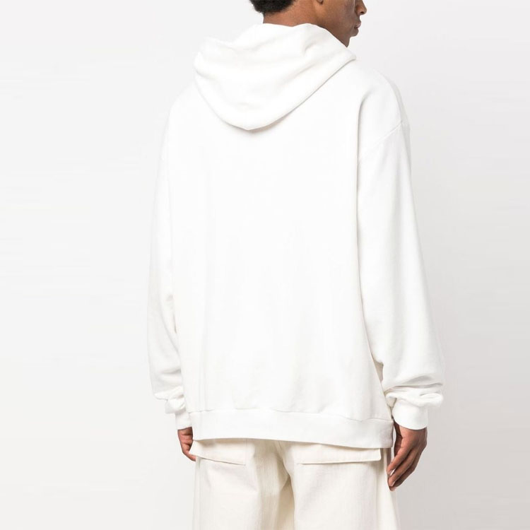 Shop マルニ SS23 ホワイトフーディー レターロゴプリント 長袖プルオーバー. FUMU0067S3-UTC085-00W03