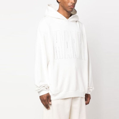 MARNI SS23 White Hoodie with Letter Logo Print Long-Sleeve Pullover. FUMU0067S3-UTC085-00W03 Purchase MARNI SS23 White Hoodie with Letter Logo Print Long-Sleeve Pullover. FUMU0067S3-UTC085-00W03