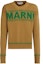 Order MARNI SS23 Yellow Crewneck Patchwork Knit Sweater GCMG0293Q0-UFC400-00V24