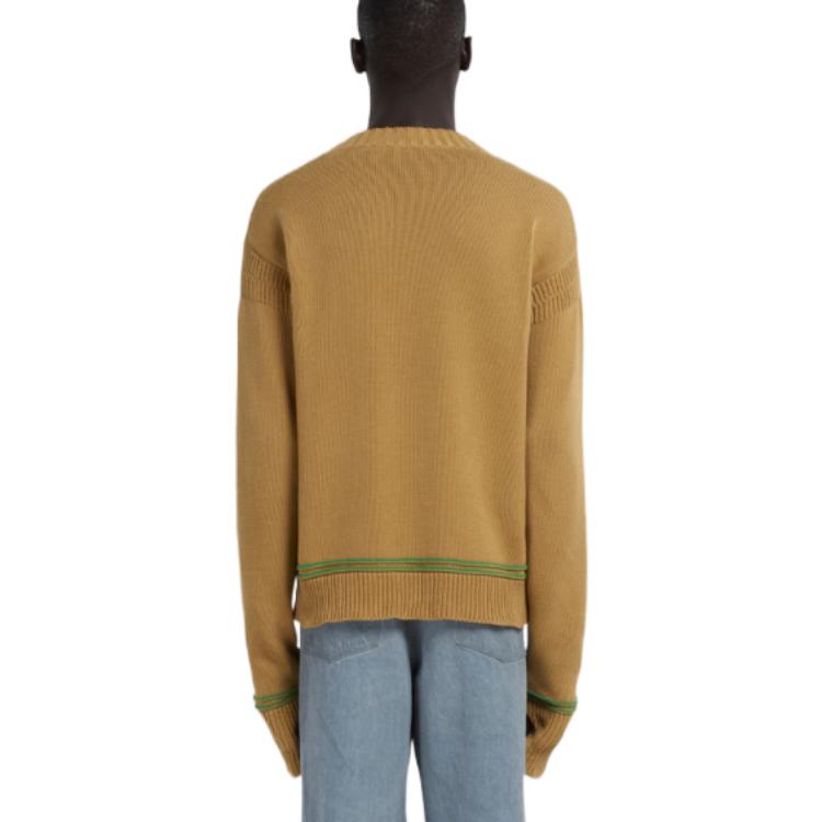 Purchase 마르니 SS23 옐로우 크루넥 패치워크 니트 스웨터 GCMG0293Q0-UFC400-00V24