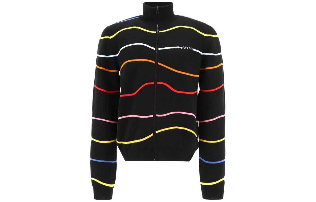 MARNI SS23 Brown Stand Collar Zip-Up Jacket JUMY0026Q1-ULA739-00M24