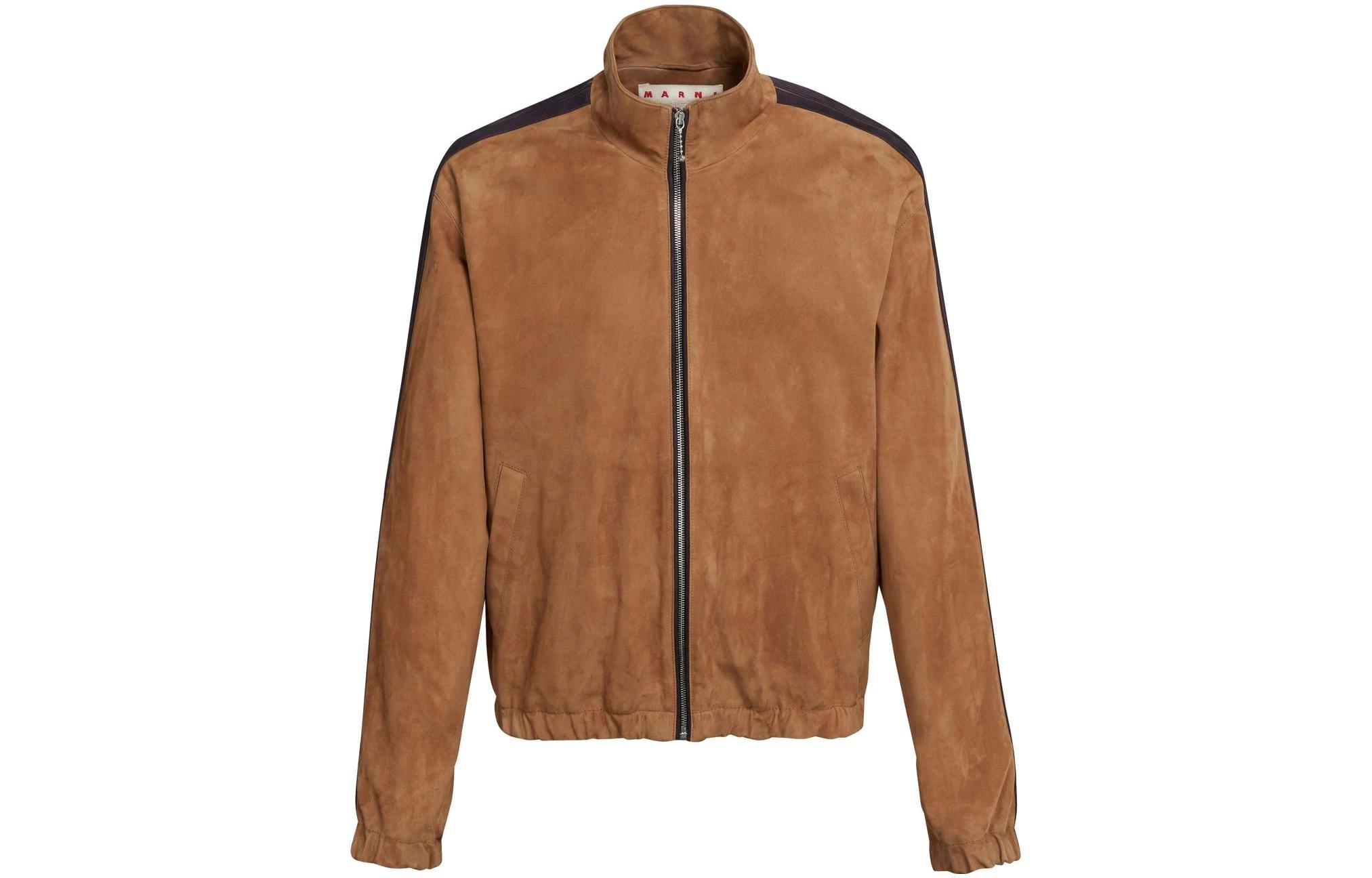 MARNI SS23 Colorblock Single-Breasted Blazer Jacket Brown Long Sleeve GUMU0038QU-UTC084-00W58