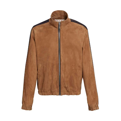 MARNI SS23 Colorblock Single-Breasted Blazer Jacket Brown Long Sleeve GUMU0038QU-UTC084-00W58