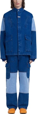 MARNI SS23 Color-Block Single-Breasted Stand Collar Jacket Men’s Blue JUJU0035QX-USCU83-BDB60 Lookbook MARNI SS23 Color-Block Single-Breasted Stand Collar Jacket Men’s Blue JUJU0035QX-USCU83-BDB60