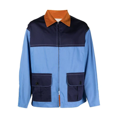 MARNI SS23 Distressed Dual Pocket Zip Jacket Green () JUJU0034A0USCU86GDB42