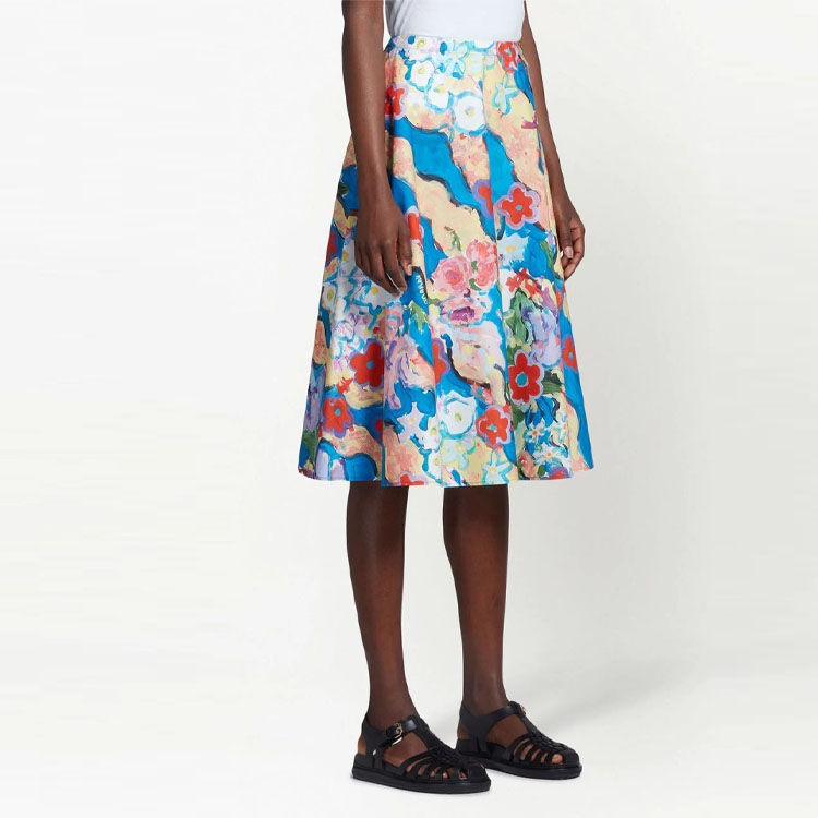 Purchase マルニ SS23 フローラルハイウエストミディスカート。 GOMA0527A0-UTC229-JUB44